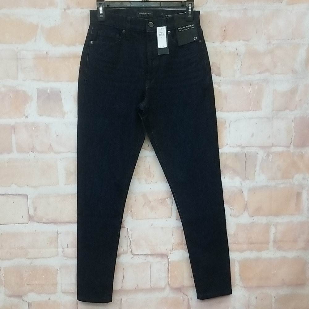 NWT Banana Republic Size 27 High Rise Dark Indigo Jeans